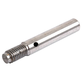 The Sparex Pin (Part No. S.41339) is a cylindrical metal rod made of EN 16T Steel, featuring threading on one end and a small hole in the middle, commonly used in Massey Ferguson machinery.