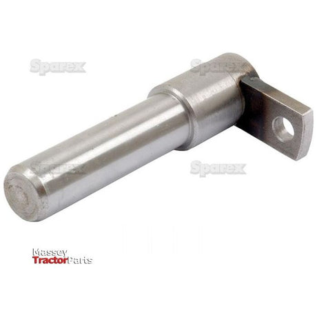 A cylindrical metal pin with a flat bracket and a hole at one end, typically used in machinery or tractors like those from Case IH. Logo and watermark on the image. Product Name: Pin | Sparex Part No.S.65097, Brand: Sparex.
