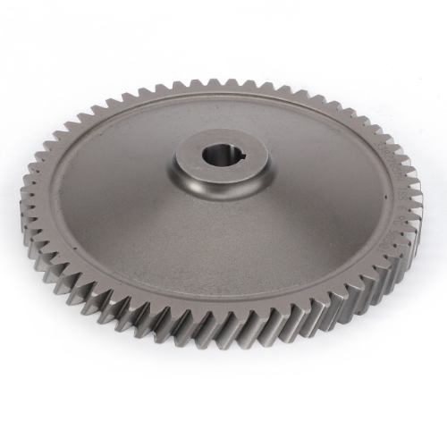 A close-up image of a Massey Ferguson - Pinion (Model: 3382285M4) by AGCO, featuring evenly spaced teeth and a central hole.