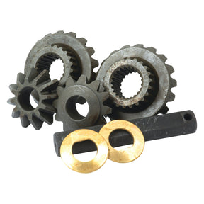 Several metal gears, washers, and a pin from the Pinion Gear Kit (Sparex Part No. S.7731) by Sparex are placed together on a white background, resembling the precision parts you might find in a Case IH or International Harvester machine.