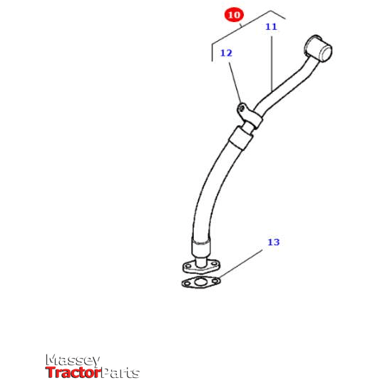 Massey Ferguson Pipe - 4224778M1 | OEM | Massey Ferguson parts | Oil Coolers-Massey Ferguson-Engine & Filters,Engine Parts,Farming Parts,Hose - Cooling System,Hoses,Oil & Sump Components,Tractor Parts,Workshop,Workshop Consumables