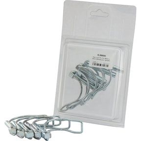 A package of Agripak Pipe Linch Pins (5 pcs), with several loose pins displayed outside the clear packaging. A white label bearing the Sparex brand and Part No.S.56680 is visible.