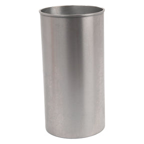 The Sparex Piston Liner (Finished), Part No. S.42624, is a cylindrical metallic object with a smooth, shiny surface reminiscent of a vintage Perkins engine liner. It has an open top and a flat bottom.