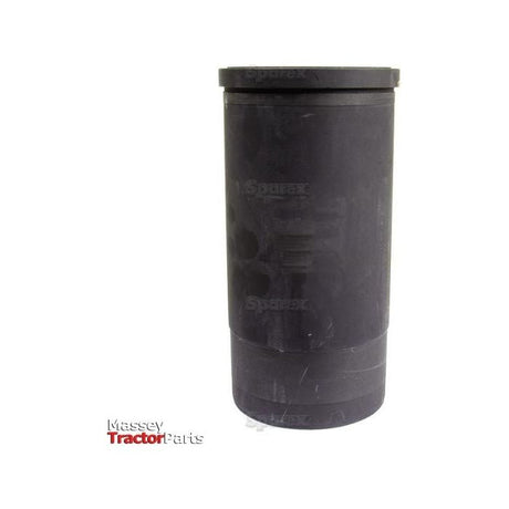 A black cylindrical Piston Liner (Finished) for a Massey Tractor, labeled "Sparex," featuring a 100mm bore, with Sparex Part No.S.43386.