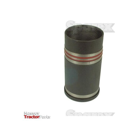 A cylindrical metal piston liner featuring two red bands and one white band near the top, labeled "Massey Tractor Parts," comes from Sparex with dimensions of 180mm in height and an 85mm bore, and is identified by Sparex Part No.S.60297.