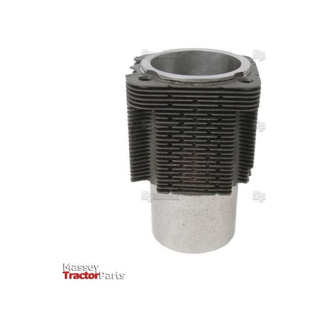 Sparex Piston Liner (Finished) under part number S.69940, featuring a textured black upper section and smooth silver lower section, labeled "Massey Tractor Parts" in the bottom left corner, compatible with Fendt and Deutz-Fahr models.