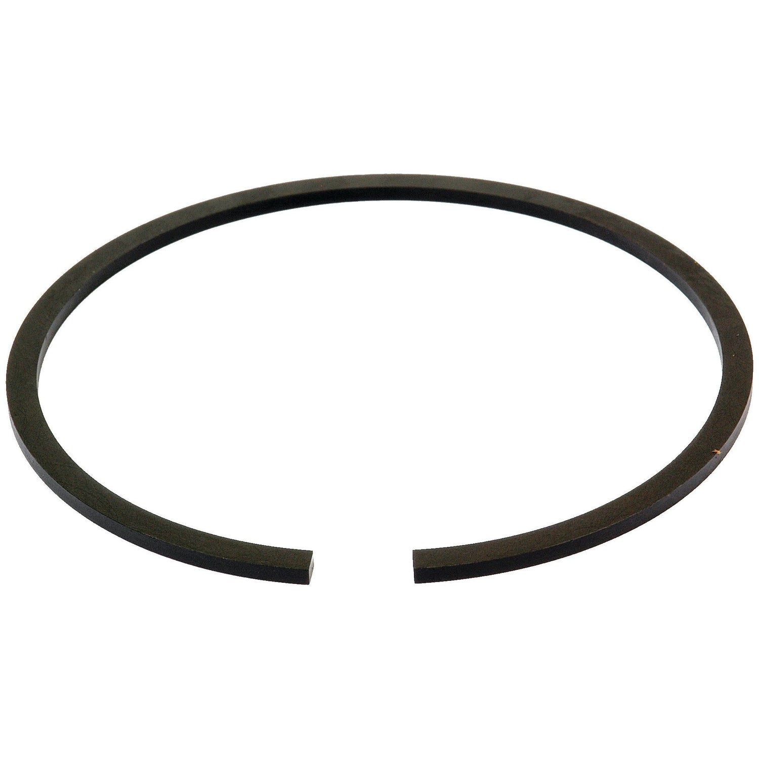Close-up of the Sparex Piston Ring - Hydraulic Cylinder (Sparex Part No. S.42231), a black, circular ring with a small gap, designed for use in internal combustion engines and hydraulic cylinders, including those found in Massey Ferguson machinery.