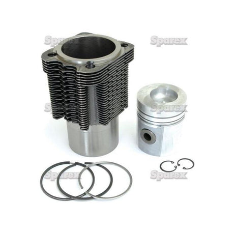 The Piston Ring and Liner Kit (Sparex Part No. S.37789) from Sparex, complete with piston rings and circlips, is arranged on a white background. This kit is compatible with Deutz-Fahr and Fendt models.