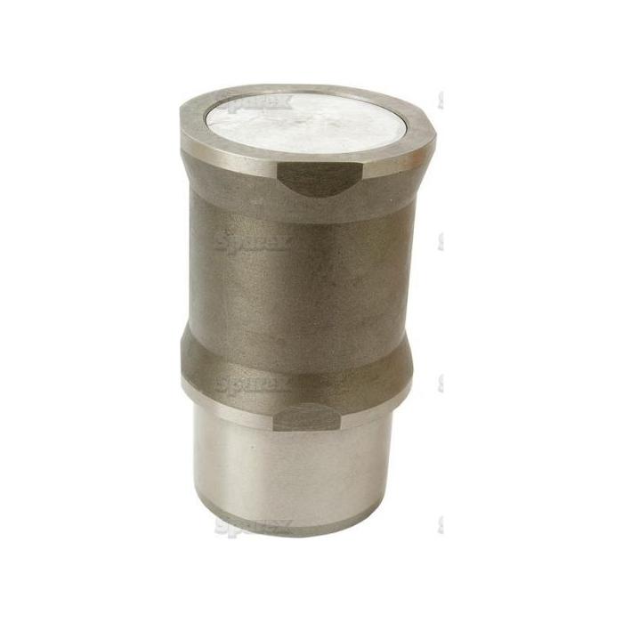 Silver cylindrical metal object with a wider top and narrower bottom, similar to the Piston Ring and Liner Kit by Sparex (Part No. S.42273).