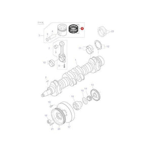 Piston Ring Set - V836640078 - Massey Tractor Parts