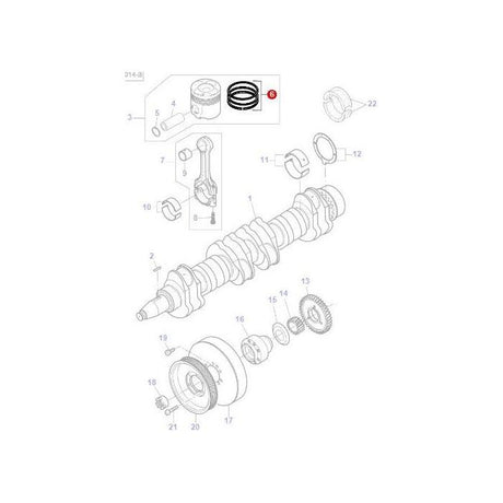 Piston Ring Set - V836640078 - Massey Tractor Parts