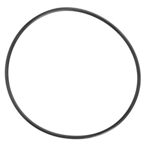 A thin, black, circular rubber belt that resembles the AGCO Massey Ferguson Piston Seal (3582933M1) lies flat against a white background.