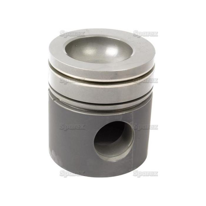 The "Piston (Standard) - S.42198" by Sparex is a cylindrical engine piston with a round hole and a recessed top, featuring a carefully measured compression height.