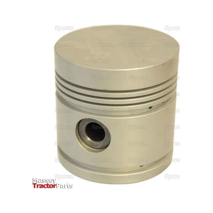 A cylindrical piston engine part with a cutout for a connecting rod, marked with the text "Massey Tractor Parts" and watermarked with "Sparex," specifically identified as Piston (Standard) - S.43082.