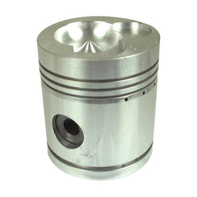The Sparex Piston (Standard) - S.57505 is a cylindrical metal piston with a specific bore diameter, featuring grooves and internal cutouts. It includes holes for attachment and movement, designed to optimize compression height.