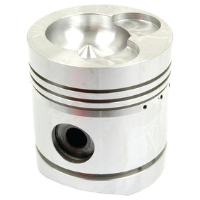 A detailed close-up of the Sparex Piston (Standard) - S.57506, showcasing its metallic build with grooves and a recessed top, emphasizing the precision-engineered bore diameter.