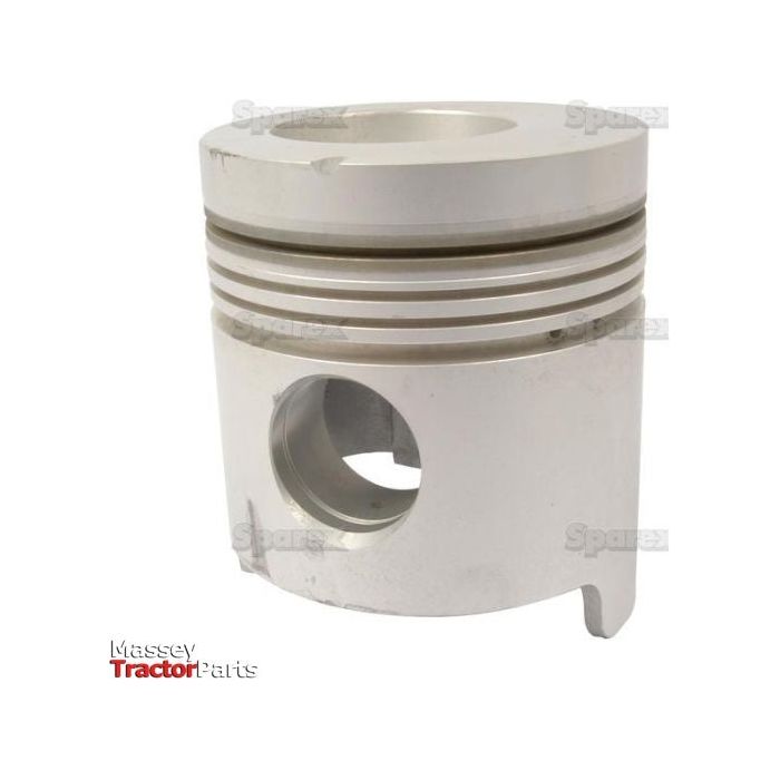 The Sparex Piston (Standard) - S.66601, featuring a single metallic design with a hole near the bottom and several grooves near the top, likely used in an engine and displayed against a white background, showcases its specific compression height.