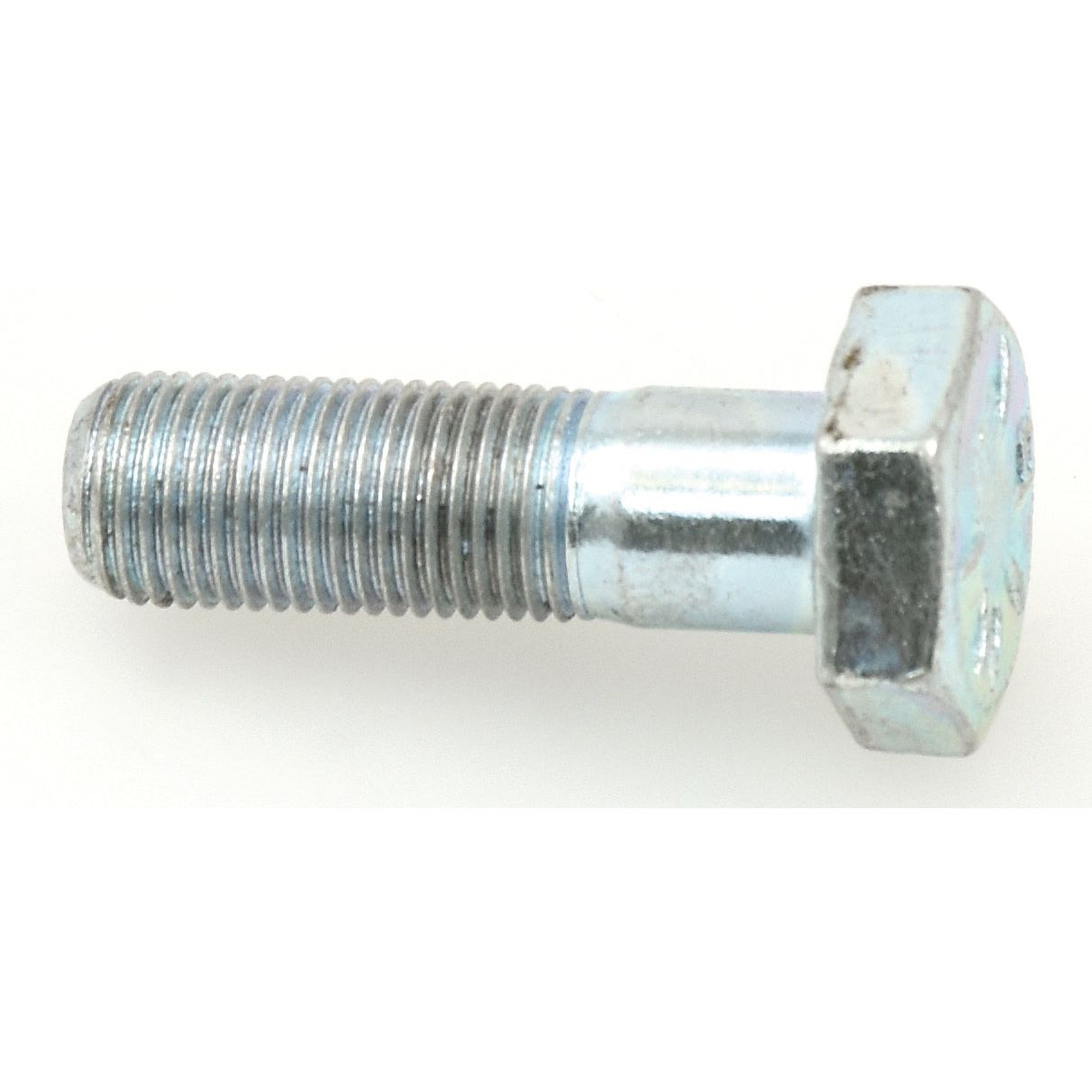 A close-up image of the Sparex Plain Wheel Bolt, with a hexagonal head and threading along the shaft, specifically designed for wheels, features an Imperial Size 1/2'' x 1 5/8'' UNF thread (Sparex Part No. S.57765).