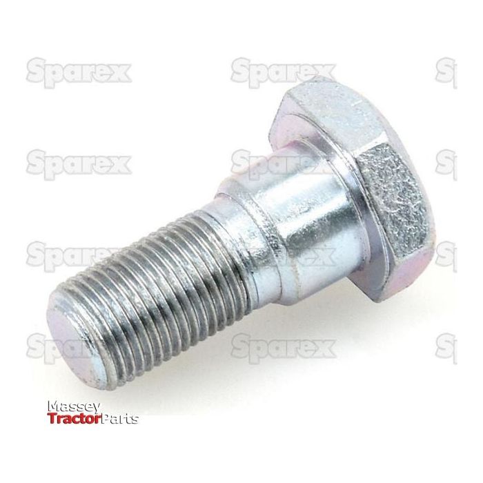 A metallic hex flange bolt with threading, displayed against a white background, branded as Sparex and suitable as a Plain Wheel Bolt for Case IH / International Harvester tractors. The image showcases the Sparex Part No. S.57769 and its dimensions of 5/8'' x 1 9/16'' (UNF).