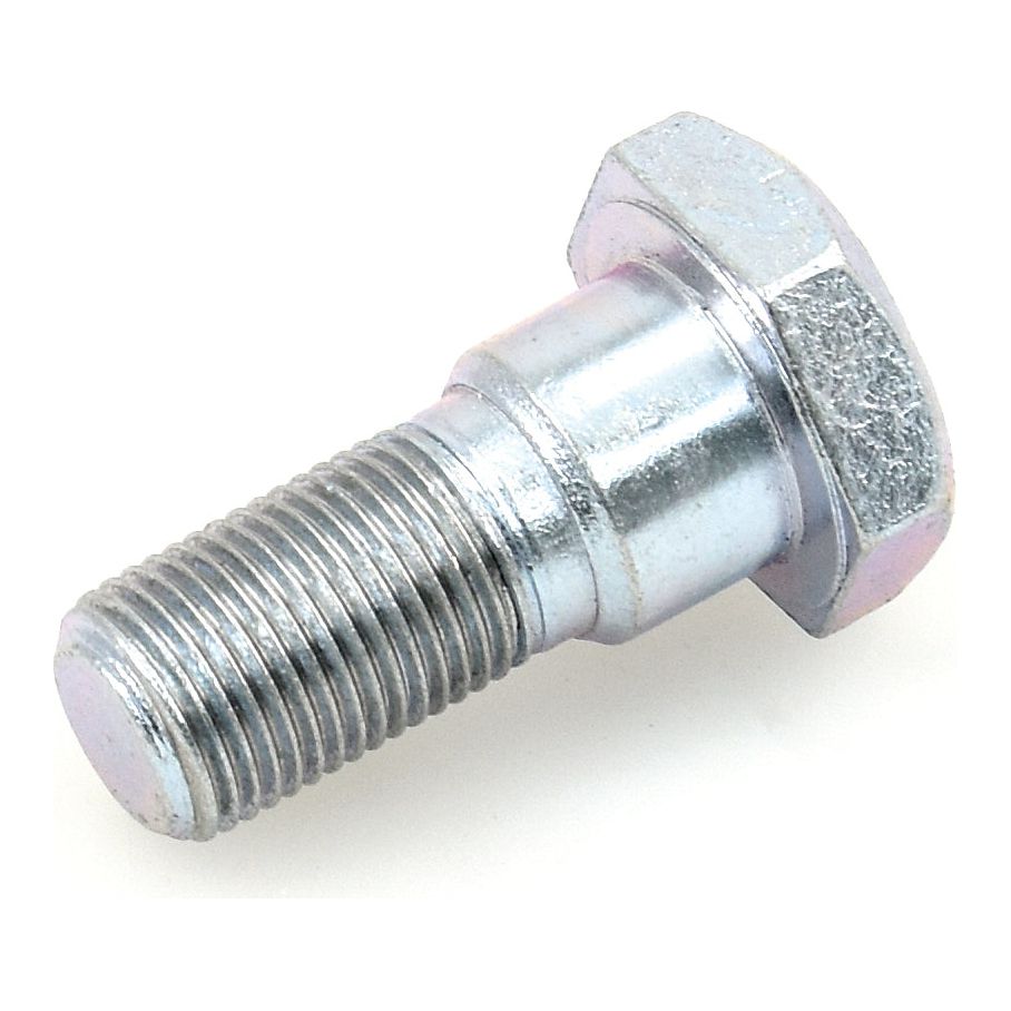 A close-up of the Sparex Plain Wheel Bolt, 5/8'' x 1 9/16'' (UNF) with threading on one end and a hexagonal head on the other end, commonly used in Case IH / International Harvester machinery.