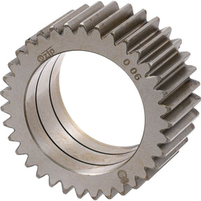 A detailed image of the Sparex Planetary Gear (Sparex Part No. S.67997) with straight teeth and a central hole, reminiscent of a component in John Deere machinery.