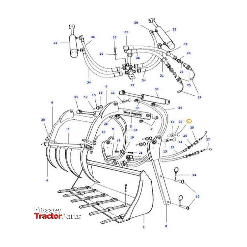 Massey Ferguson Plastic Cap - AL5215121 | OEM | Massey Ferguson parts | Loader-Massey Ferguson-Engine & Filters,Engine Parts,Farming Parts,Filler Caps,Tractor Parts