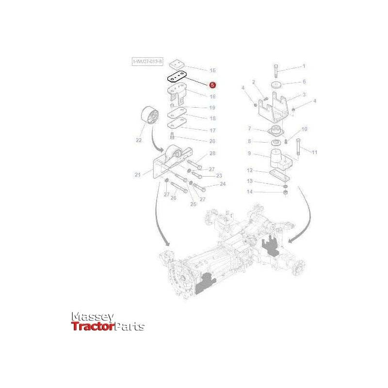 Massey Ferguson Plate Cab Mounting - 4288240M1 | OEM | Massey Ferguson parts | Cab Interior-Massey Ferguson-Cab Mounts,Cabin & Body Panels,Farming Parts,Tractor Body,Tractor Parts