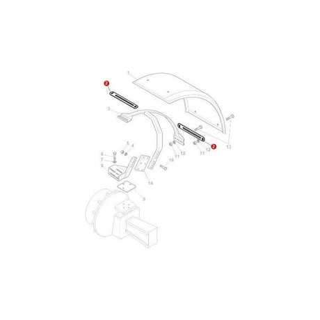 Plate Fender 240mm - 3777585M2 | OEM |  parts | Cab Interior-Massey Ferguson-Cabin & Body Panels,Farming Parts,Fenders,Tractor Body,Tractor Parts