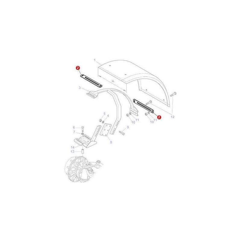 Massey Ferguson Plate Fender 400mm - 3777587M2 | OEM | Massey Ferguson parts | Axles & Power Transmission-Massey Ferguson-Cabin & Body Panels,Farming Parts,Fenders,Tractor Body,Tractor Parts