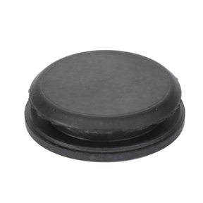 The AGCO Fendt Plug Windscreen Wiper (Product Code: 737812170070) is a round, black rubber grommet plug with a flat surface, ideal for sealing holes in various applications including Fendt models.
