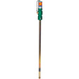 A Sparex Pneumatic Grease Pump - 180-220kgs (S.156550) with a green handle and metal rod, ideal for transferring fluids, boasts air-operated grease pump capabilities with a 60:1 compression ratio.