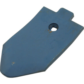 A Sparex Point 235x120x10mm, designed to fit the Lemken SMARAG as part no. 3374388, featuring a blue metal plow blade with a pointed edge and a central hole Ø12mm for attachment.