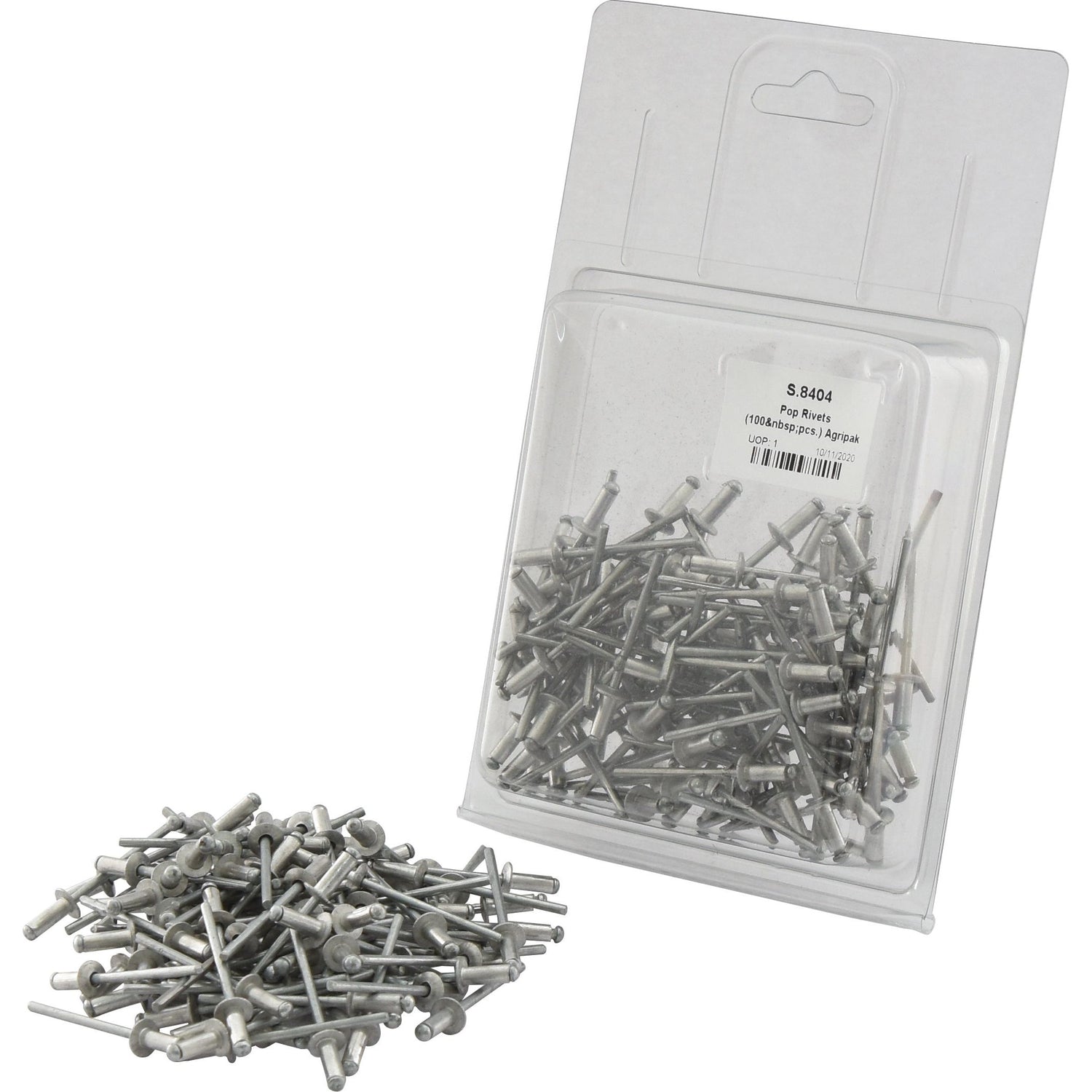 Pop Rivets (100 pcs.) Agripak
 - S.8404 - Massey Tractor Parts