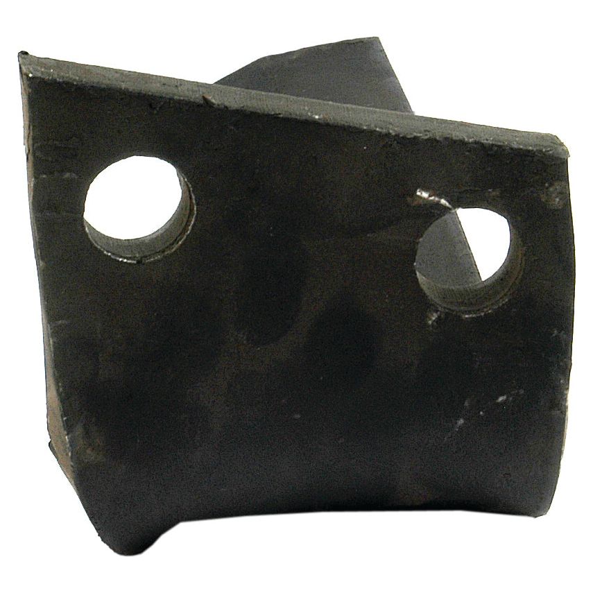 A Sparex black metal bracket with two 21.5mm circular holes spaced 70mm apart, perfect as a replacement for Lemken or for attaching a Power Harrow Blade.
