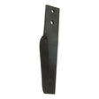 Image of a black, rectangular metal component with two holes at the top, likely a replacement for Maschio cutting or digging blade. This is the Sparex Power Harrow Blade 60x12x335mm LH (Sparex Part No. S.77277), designed to fit as 10100263, with hole centers at 44mm and hole diameters of 12.5mm.