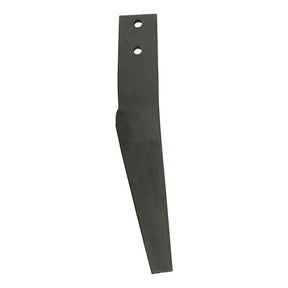A black metal Power Harrow Blade, measuring 60x12x370mm with two holes spaced 44mm apart and a hole diameter of 12.5mm near the top, perfectly suited for LH operations and compatible with MASCHIO equipment. This Sparex blade is a replacement part for Maschio model number 10100265 and can be identified under Sparex Part No. S.77279.