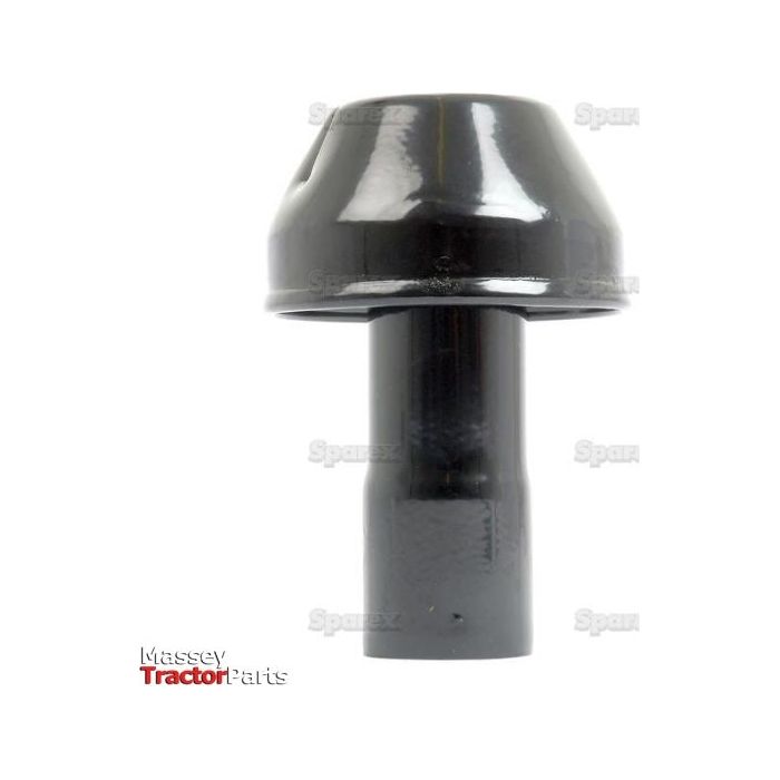The black rubber Massey Tractor part, featuring a tapered top and a cylindrical body, is essential for pre-cleaners that enhance engine life. This is specifically the Pre Cleaner by Sparex, part number S.60653.