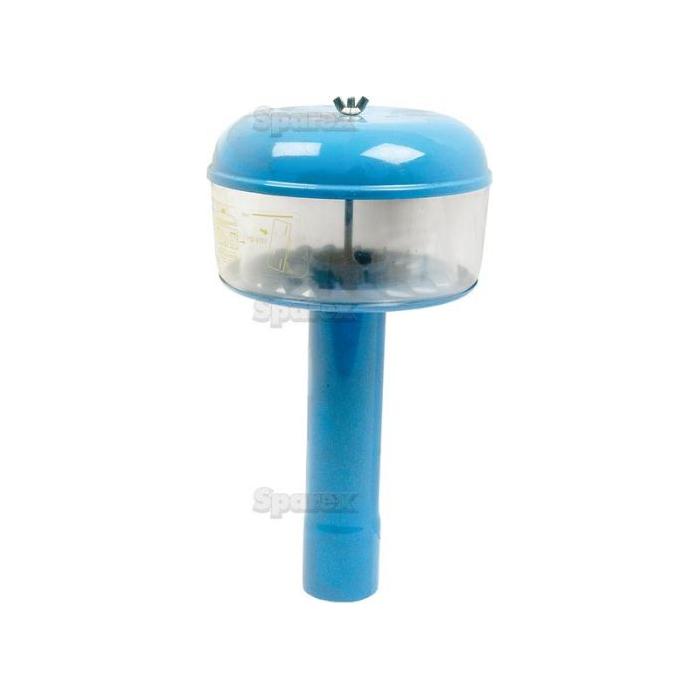 The Sparex Pre Cleaner (Part No. S.67421) is a blue and transparent plastic device with a cylindrical handle, typically used for dispensing chlorine tablets in swimming pools, thereby helping to prevent machinery downtime caused by poor water quality.