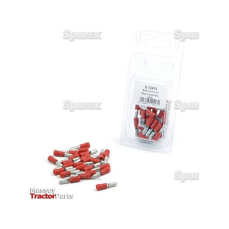 Pre Insulated Bullet Terminal, Standard Grip - Male, 4.0mm, Red (0.5 - 1.5mm) (Agripak 25 pcs.)
 - S.12413 - Farming Parts