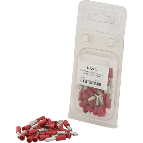 Pre Insulated Bullet Terminal, Standard Grip - Male, 4.0mm, Red (0.5 - 1.5mm) (Agripak 25 pcs.)
 - S.12413 - Farming Parts