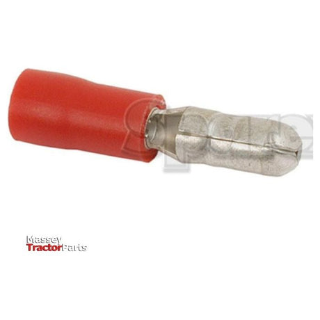Pre Insulated Bullet Terminal, Standard Grip - Male, 4.0mm, Red (0.5 - 1.5mm)
 - S.12412 - Farming Parts