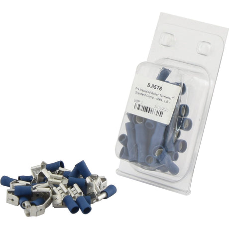 Pre Insulated Bullet Terminal, Standard Grip - Male, 5.0mm, Blue (1.5 - 2.5mm) (Agripak 25 pcs.)
 - S.8576 - Massey Tractor Parts