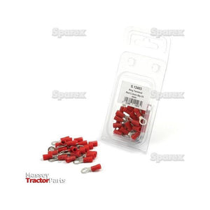 Pre Insulated Ring Terminal, Standard Grip, 5.3mm, Red (0.5 - 1.5mm) (Agripak 25 pcs.)
 - S.12403 - Farming Parts