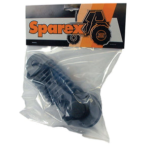 Plastic packaging featuring black replacement tractor parts from Sparex, identifiable by the orange and black logo on the top of the bag, also includes a "Prewired Single 7 Pin Socket & Plate Assembly 12V Bagged" (Sparex Part No. S.14342).