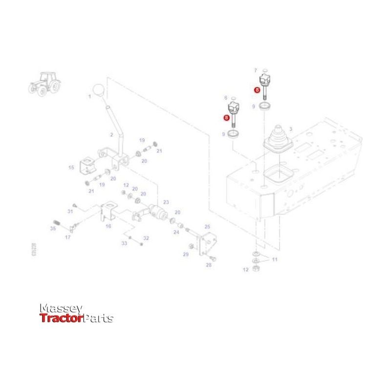 Fendt Push Button - H385960900070 | OEM | Fendt parts | Instrument Panels-Fendt-Farming Parts,Flow Control Valves,Hydraulic Valves,Hydraulics,Tractor Parts