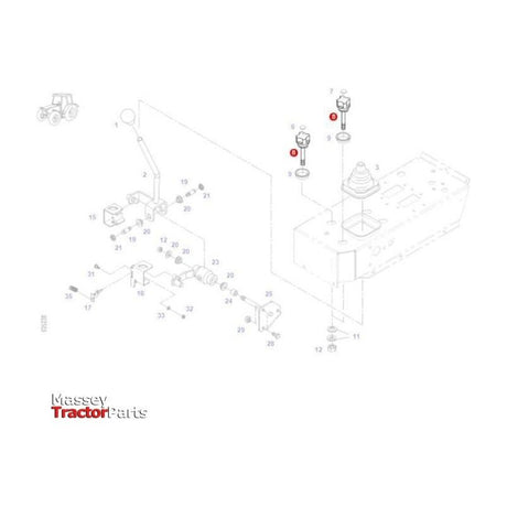 Fendt Push Button - H385960900070 | OEM | Fendt parts | Instrument Panels-Fendt-Farming Parts,Flow Control Valves,Hydraulic Valves,Hydraulics,Tractor Parts
