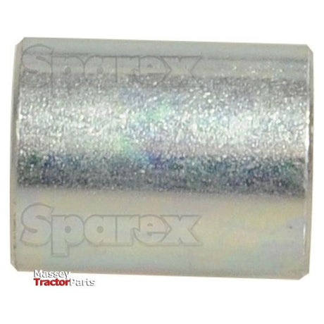 A cylindrical metal sleeve with a shiny, reflective surface, labeled "Sparex" and "Massey Tractor Parts," featuring a single 1/2'' male coupler, identified as the Quick Release Coupling Anchor 1/2'' - S.14432.