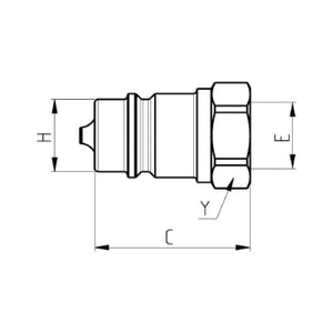 Quick Release Hydraulic Coupling Male 1" Body x 1" BSP Female Thread - S.8630 - Massey Tractor Parts