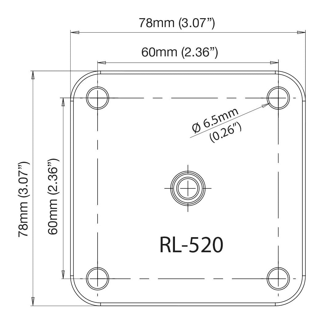 ROKK mini - 60mm Square Top Plate
 - S.129517 - Farming Parts