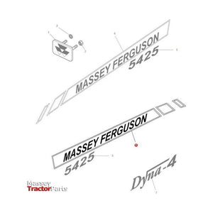 Massey Ferguson 5445 R/H Decal - 4272558M2 | OEM | Massey Ferguson parts | Decals & Emblems-Massey Ferguson-Cabin & Body Panels,Decals & Emblems,Farming Parts,Tractor Body,Tractor Parts